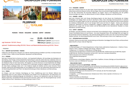 Programm Polenfahrt Mai 2026